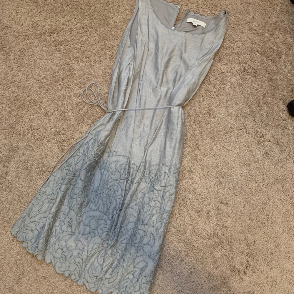Loft work dress gray